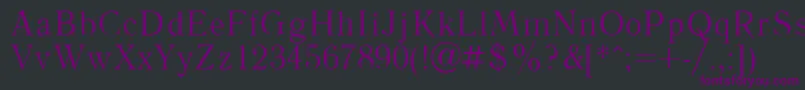 LiteraturnayaPlain.001.001 Font – Purple Fonts on Black Background