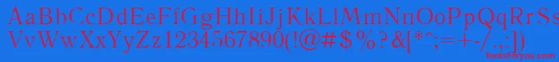 fuente LiteraturnayaPlain.001.001 – Fuentes Rojas Sobre Fondo Azul