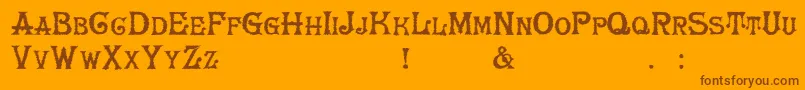 HerrfochTrash Font – Brown Fonts on Orange Background