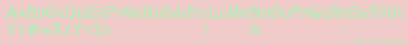 HerrfochTrash Font – Green Fonts on Pink Background