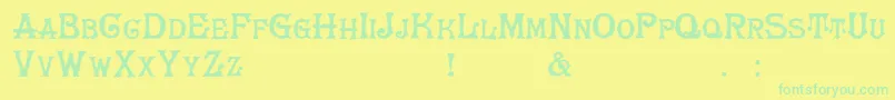 Weitere Informationen zur HerrfochTrash-Schriftart HerrfochTrash-Schriftart – Grüne Schriften auf gelbem Hintergrund