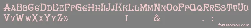 HerrfochTrash Font – Pink Fonts on Gray Background