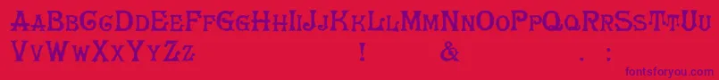 HerrfochTrash Font – Purple Fonts on Red Background