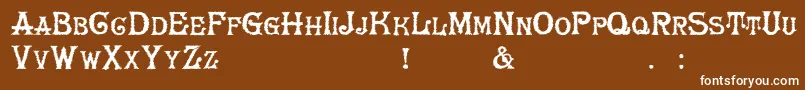 HerrfochTrash Font – White Fonts on Brown Background