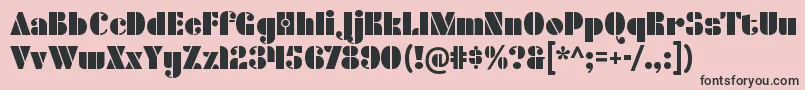 DensmoreRegular Font – Black Fonts on Pink Background