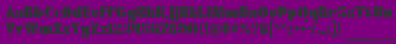 DensmoreRegular Font – Black Fonts on Purple Background