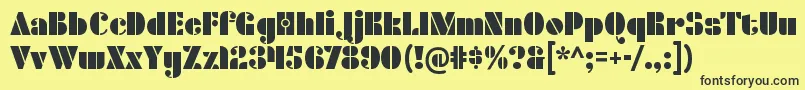 DensmoreRegular Font – Black Fonts on Yellow Background