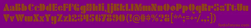 DensmoreRegular Font – Brown Fonts on Purple Background