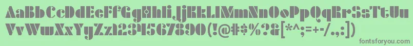 DensmoreRegular Font – Gray Fonts on Green Background