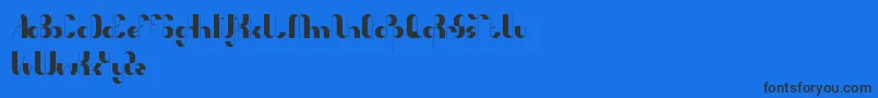 AnythingMeanEverything Font – Black Fonts on Blue Background