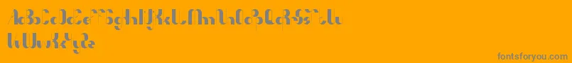 AnythingMeanEverything-Schriftart – Graue Schriften auf orangefarbenem Hintergrund