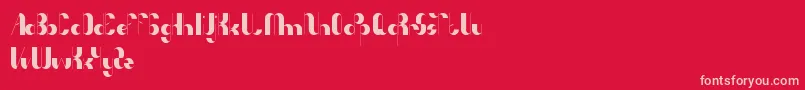 フォントAnythingMeanEverything – 赤い背景にピンクのフォント