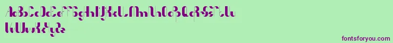 AnythingMeanEverything Font – Purple Fonts on Green Background