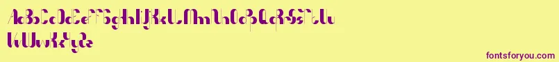 AnythingMeanEverything Font – Purple Fonts on Yellow Background