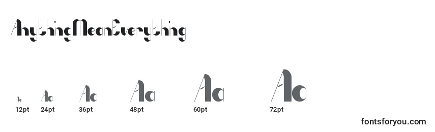 AnythingMeanEverything Font Sizes