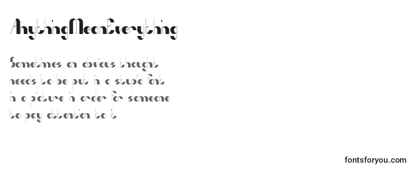 AnythingMeanEverything Font