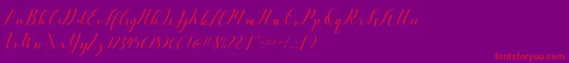fuente VellesaScriptDemo – Fuentes Rojas Sobre Fondo Morado