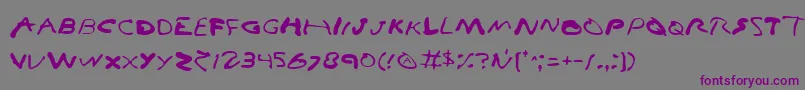 Шрифт Vampv2 – фиолетовые шрифты на сером фоне