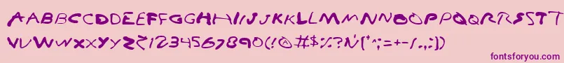 フォントVampv2 – ピンクの背景に紫のフォント
