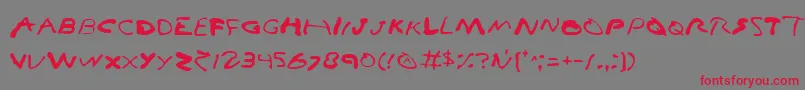 Vampv2-Schriftart – Rote Schriften auf grauem Hintergrund