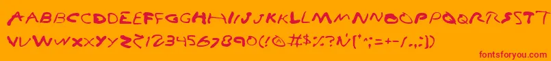 Vampv2 Font – Red Fonts on Orange Background