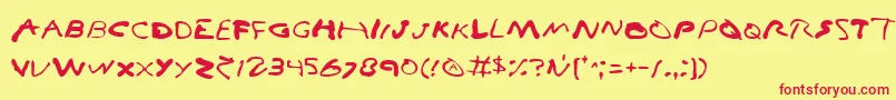 Vampv2 Font – Red Fonts on Yellow Background