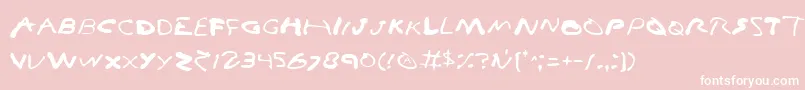 Vampv2 Font – White Fonts on Pink Background