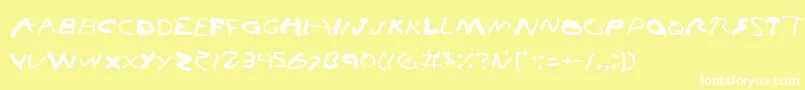 Vampv2 Font – White Fonts on Yellow Background