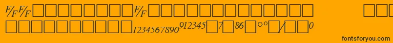 fuente TmsfbItalic – Fuentes Negras Sobre Fondo Naranja
