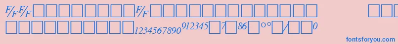 Шрифт TmsfbItalic – синие шрифты на розовом фоне