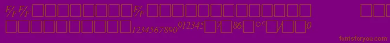 TmsfbItalic Font – Brown Fonts on Purple Background