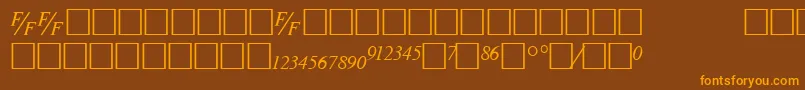 Шрифт TmsfbItalic – оранжевые шрифты на коричневом фоне