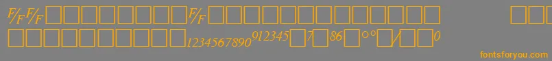 Шрифт TmsfbItalic – оранжевые шрифты на сером фоне