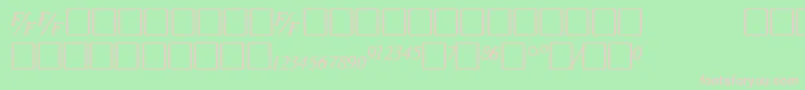 TmsfbItalic Font – Pink Fonts on Green Background