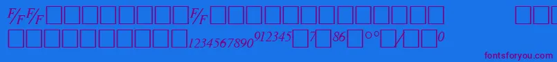 TmsfbItalic Font – Purple Fonts on Blue Background