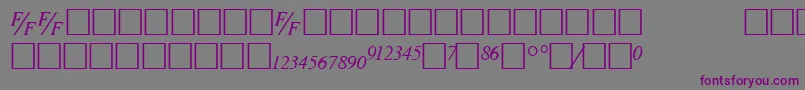 Шрифт TmsfbItalic – фиолетовые шрифты на сером фоне