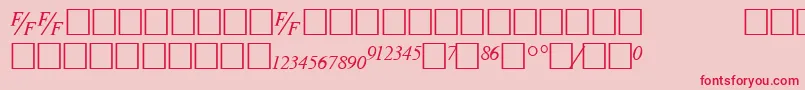 TmsfbItalic Font – Red Fonts on Pink Background