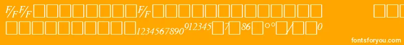 TmsfbItalic Font – White Fonts on Orange Background