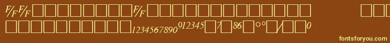 Шрифт TmsfbItalic – жёлтые шрифты на коричневом фоне