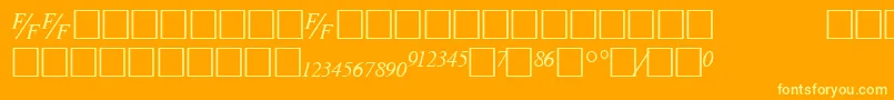 TmsfbItalic Font – Yellow Fonts on Orange Background