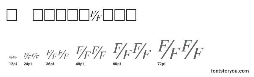 TmsfbItalic Font Sizes