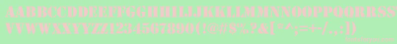 Stencild Font – Pink Fonts on Green Background