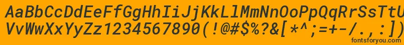 RobotomonoMediumitalic Font – Black Fonts on Orange Background