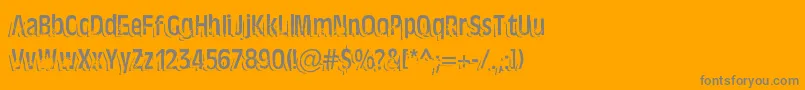 TenTonBallyhooAlternates Font – Gray Fonts on Orange Background