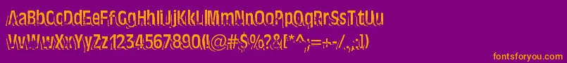 TenTonBallyhooAlternates Font – Orange Fonts on Purple Background