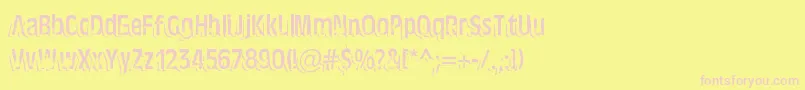 TenTonBallyhooAlternates Font – Pink Fonts on Yellow Background