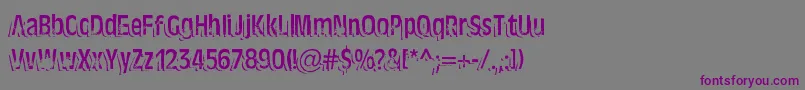 TenTonBallyhooAlternates Font – Purple Fonts on Gray Background