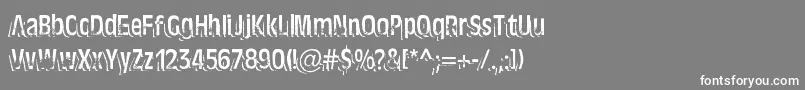 TenTonBallyhooAlternates Font – White Fonts on Gray Background