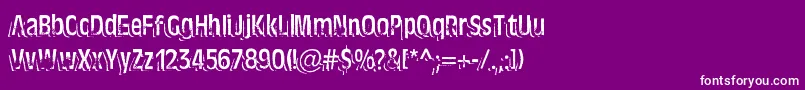 fuente TenTonBallyhooAlternates – Fuentes Blancas Sobre Fondo Morado