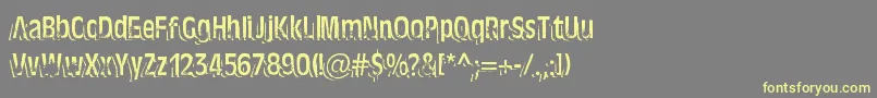 TenTonBallyhooAlternates Font – Yellow Fonts on Gray Background